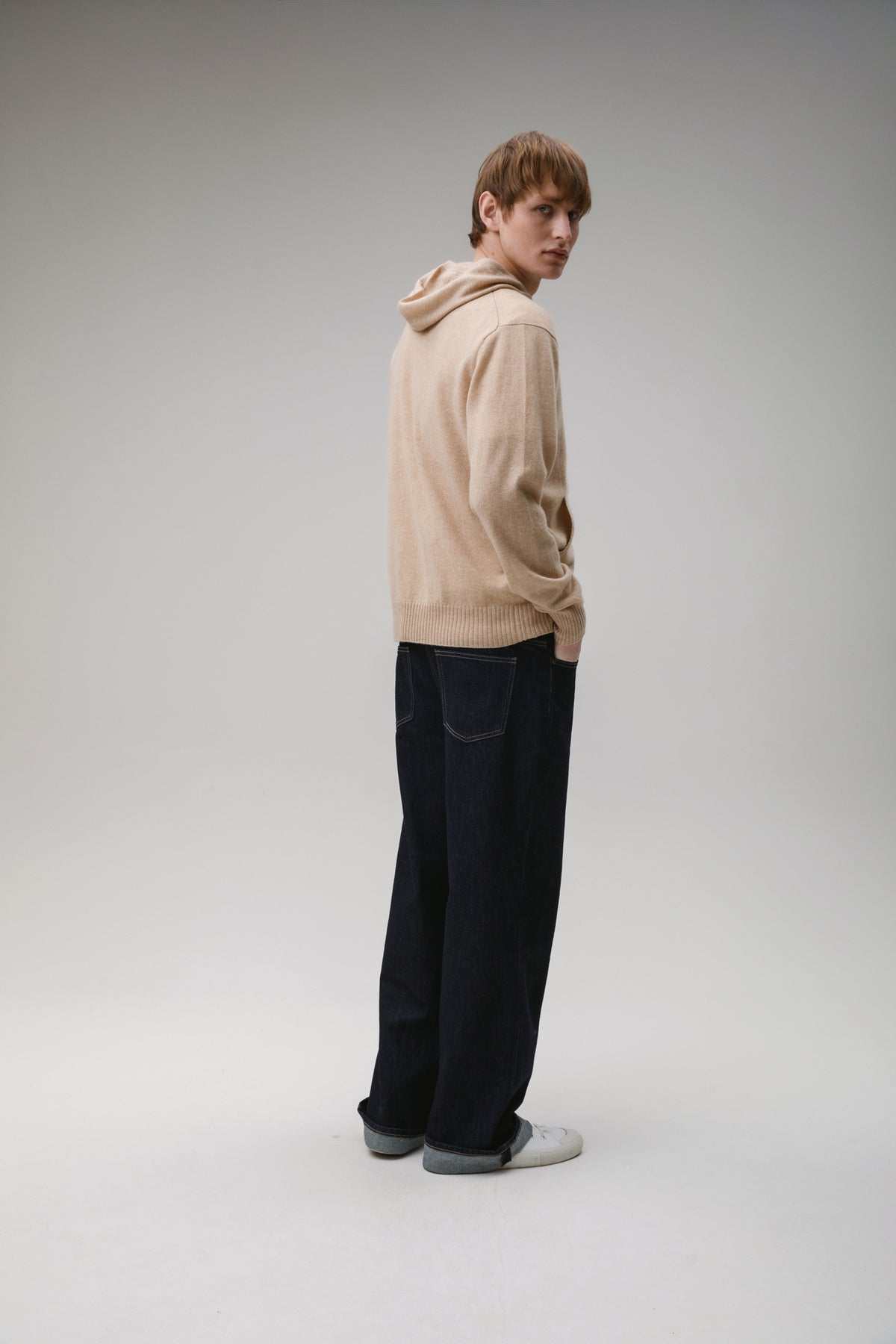 Unisex Cashmere Zip Hoodie - Vicuna