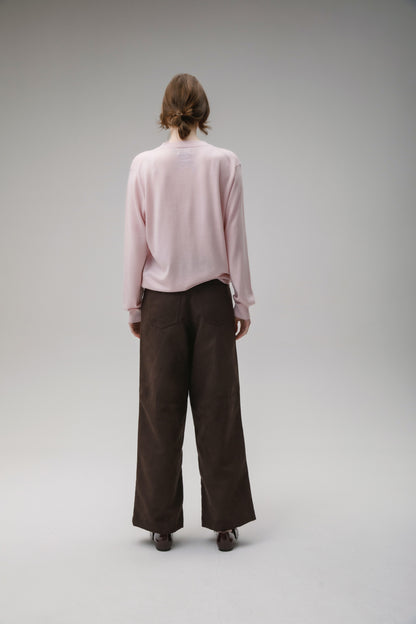 Women's Cashmere Crew Neck Jumper - Pale Lilac