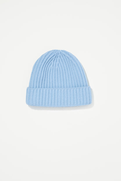 Unisex Made in Scotland Cashmere Beanie - Pale Blue
