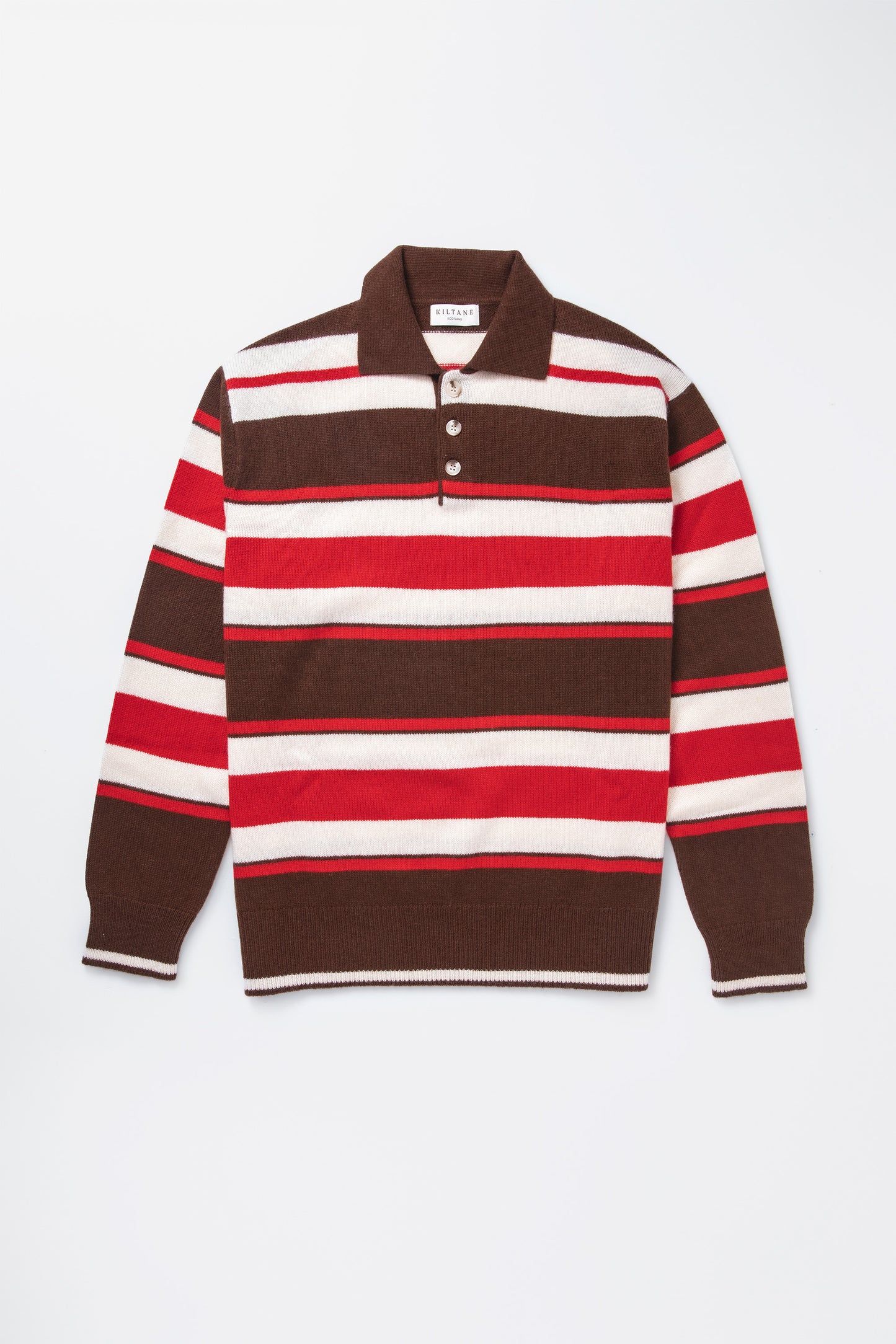 Unisex Stripe Cashmere Polo Shirt - Coco