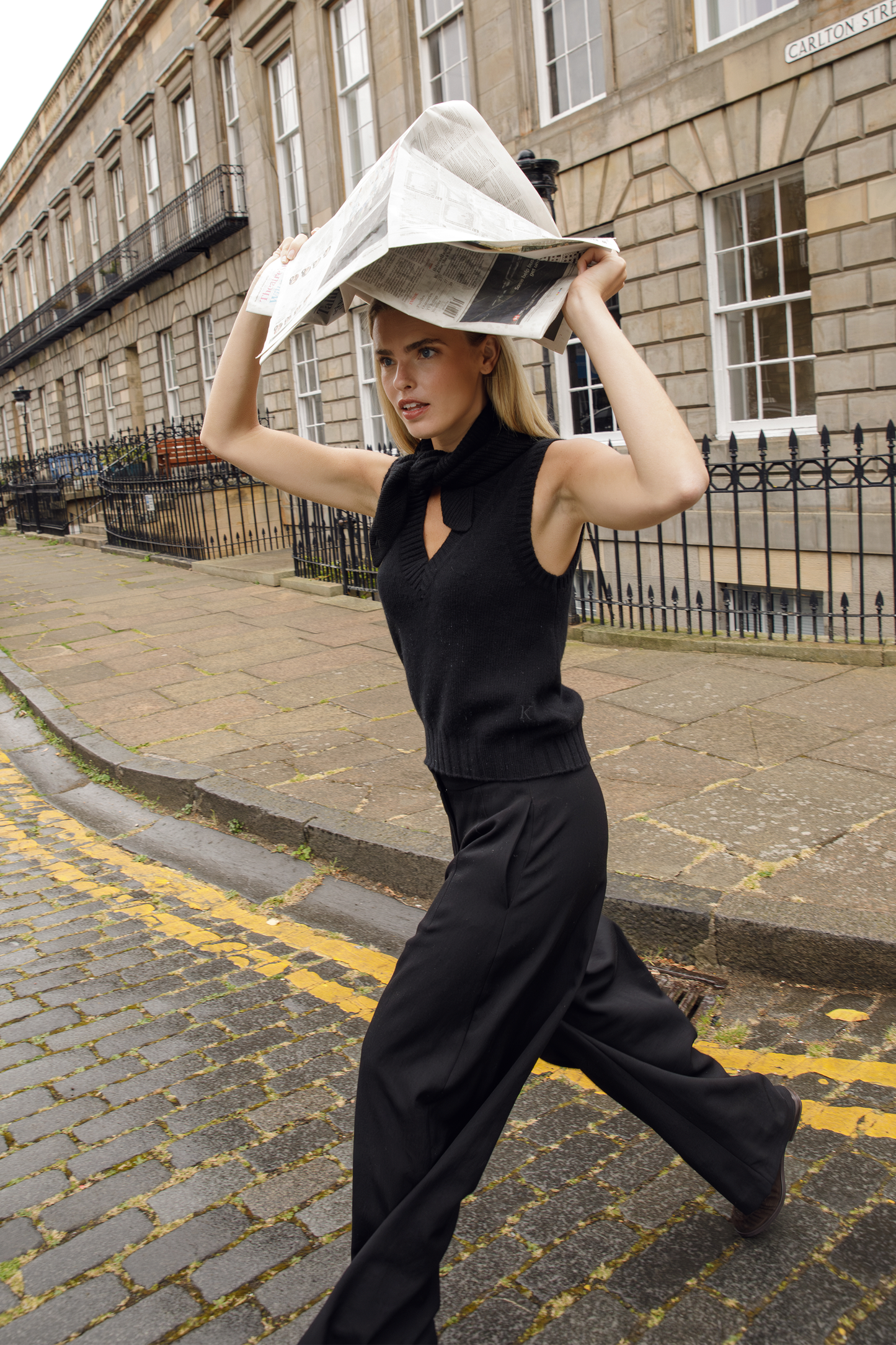 Dundas Cashmere Tank - Black