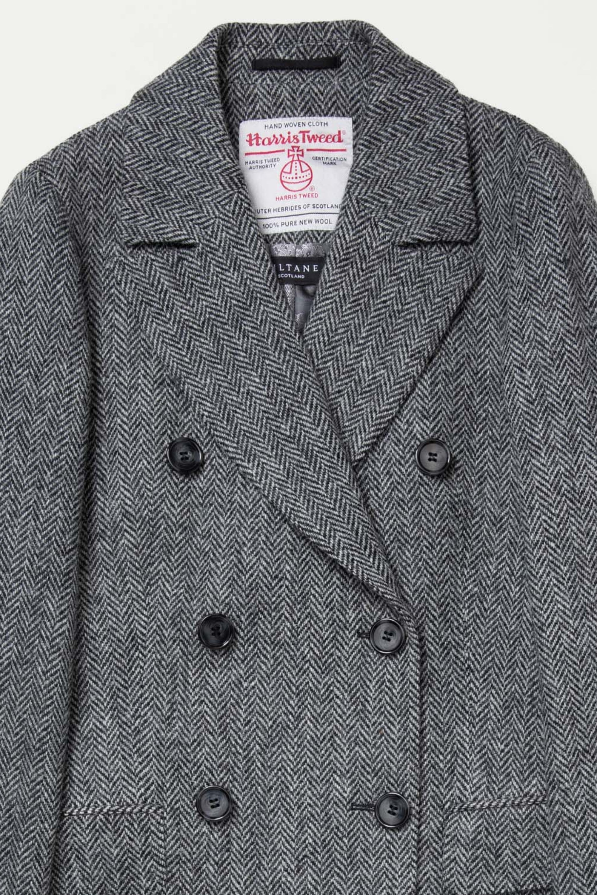 Women's Harris Tweed Melody Coat - Light Grey Herringbone – Kiltane