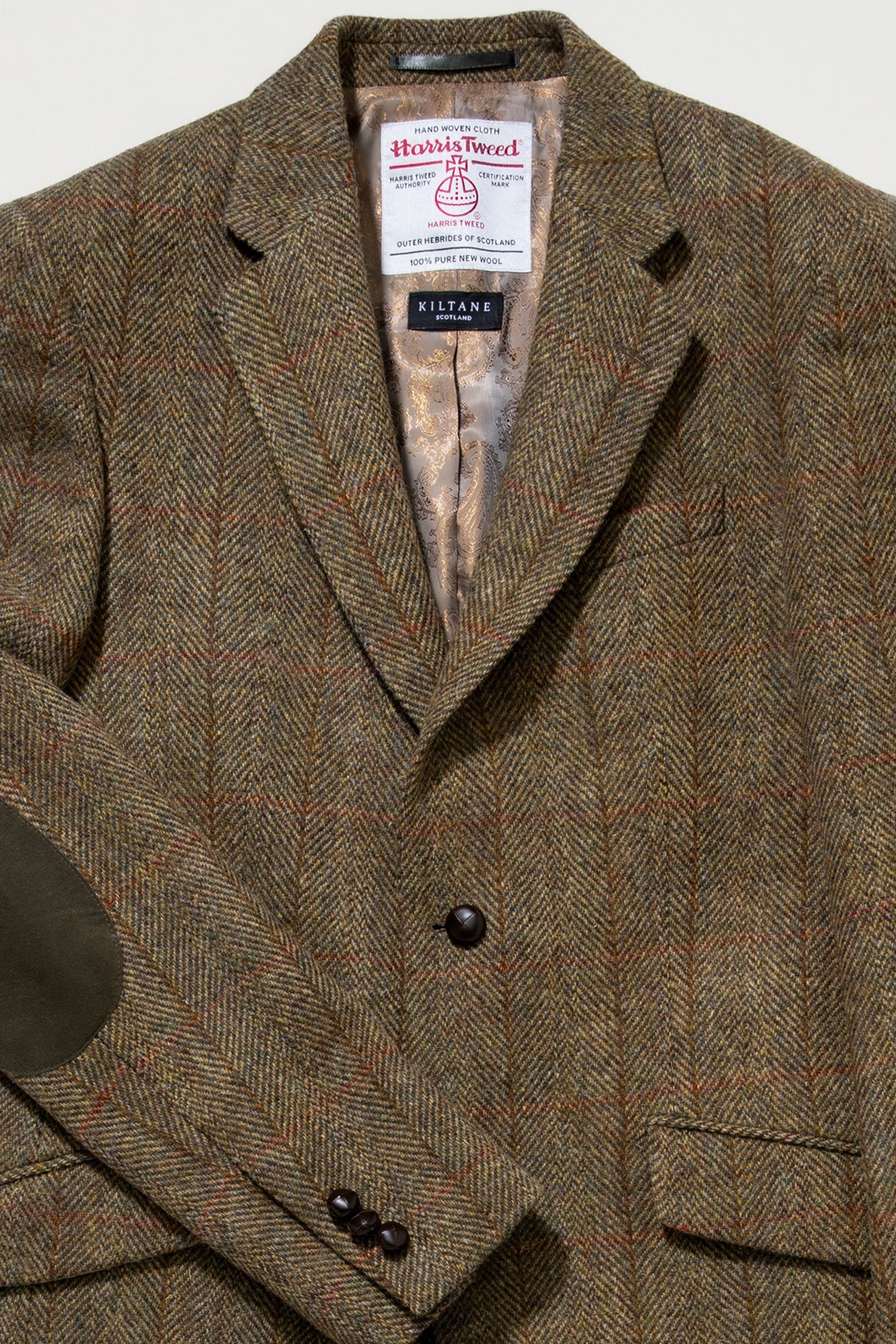 Men's Harris Tweed Patrick Jacket - Mustard Check – Kiltane