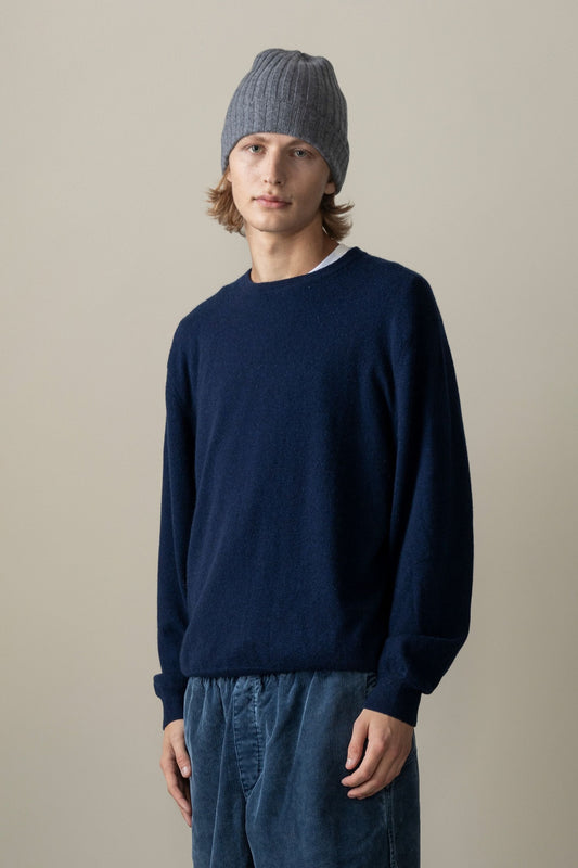Men's Cashmere Crew Neck Jumper - Cosmos
