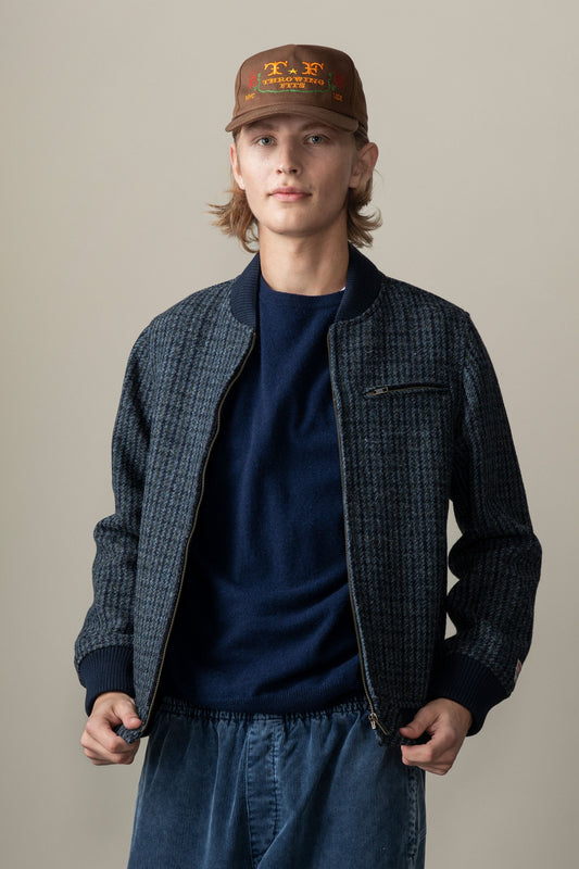 Men's Harris Tweed Bomber Jacket - Dogstooth