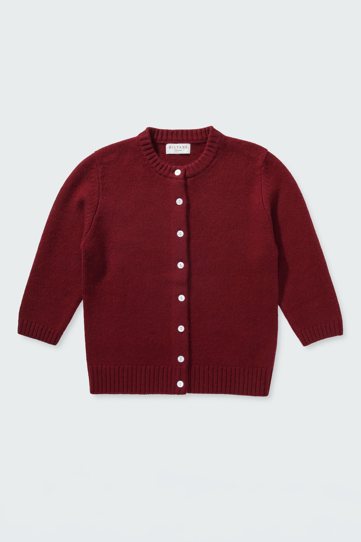 Women's New Town 3/4 Sleeve Cashmere Cardigan - Burgundy