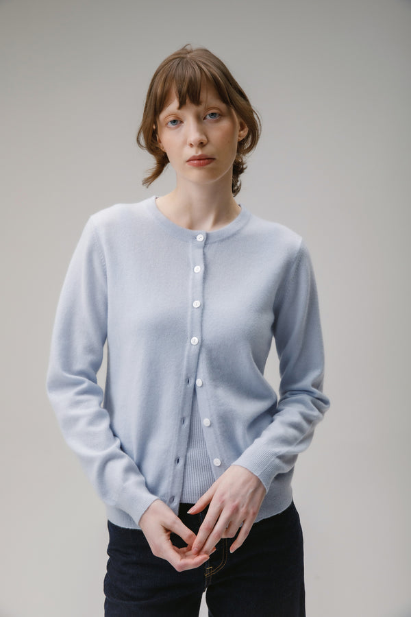 Morningside Cashmere Cardigan - Blue Aura