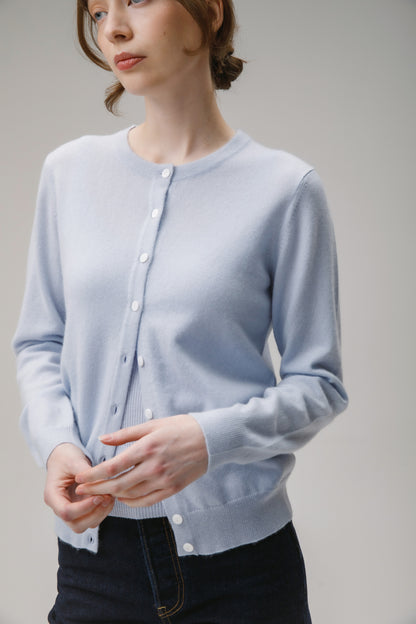 Women's Morningside Cashmere Cardigan - Blue Aura