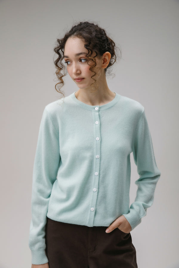 Morningside Cashmere Cardigan - Jelly Mint