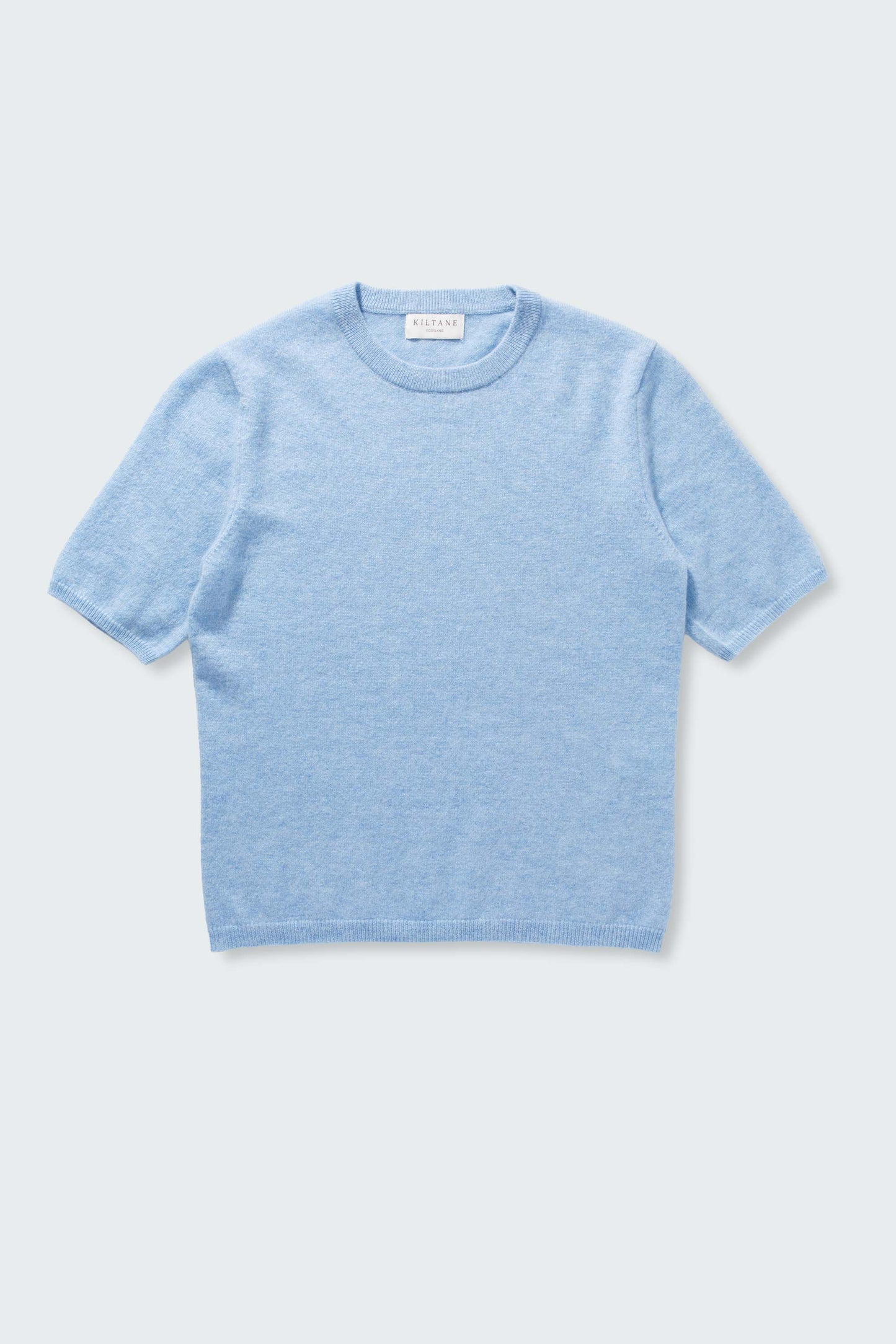 Women's Crew Neck Cashmere T-Shirt  Glacier