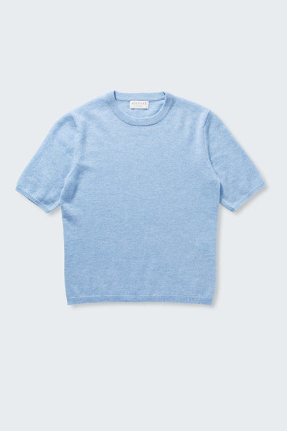 Women's Crew Neck Cashmere T-Shirt  Glacier