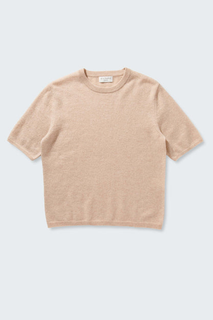 Women's Crew Neck Cashmere T-Shirt - Vicuna