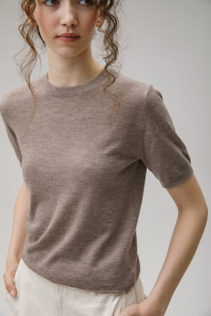 Stockbridge Cashmere T-Shirt - Taupe