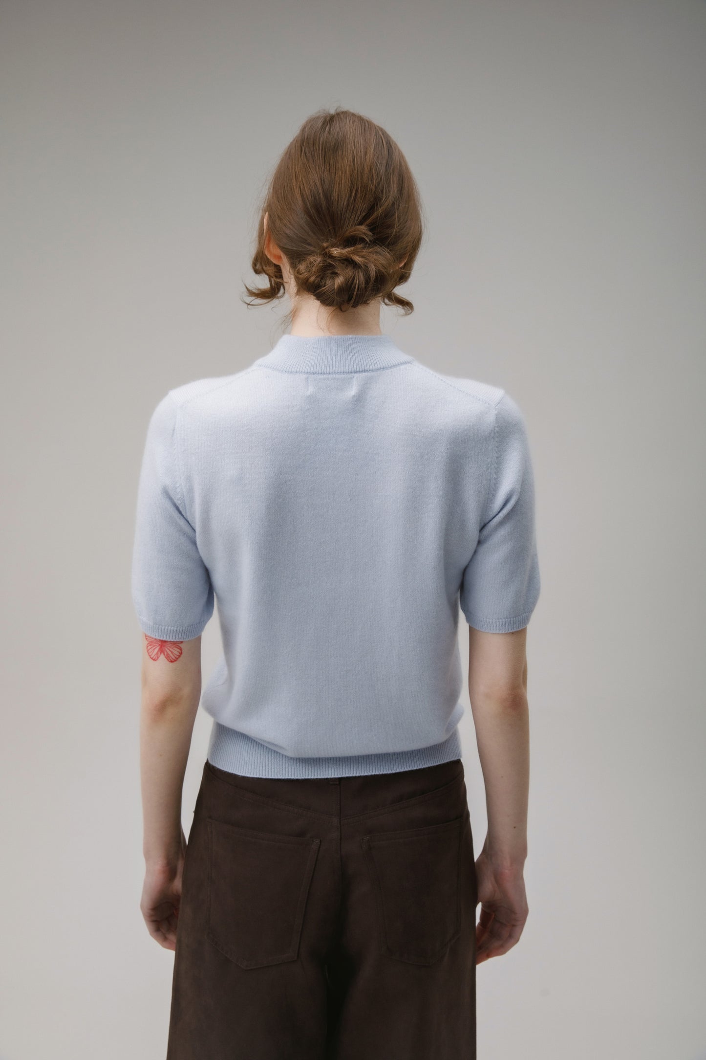 Trinity Cashmere T-shirt - Blue Aura