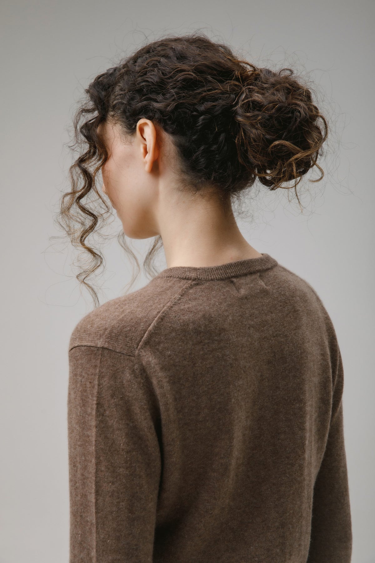 Women's Cashmere Crew Neck Jumper - Squirrel