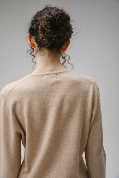 Women's Cashmere High Button Cardigan - Vicuna