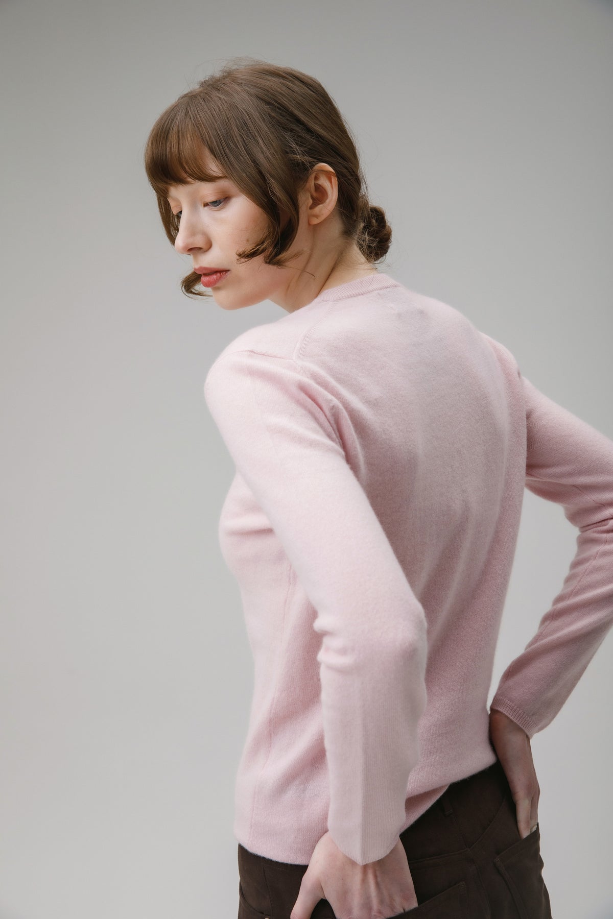 Women's Cashmere V Neck Jumper - Pale Lilac