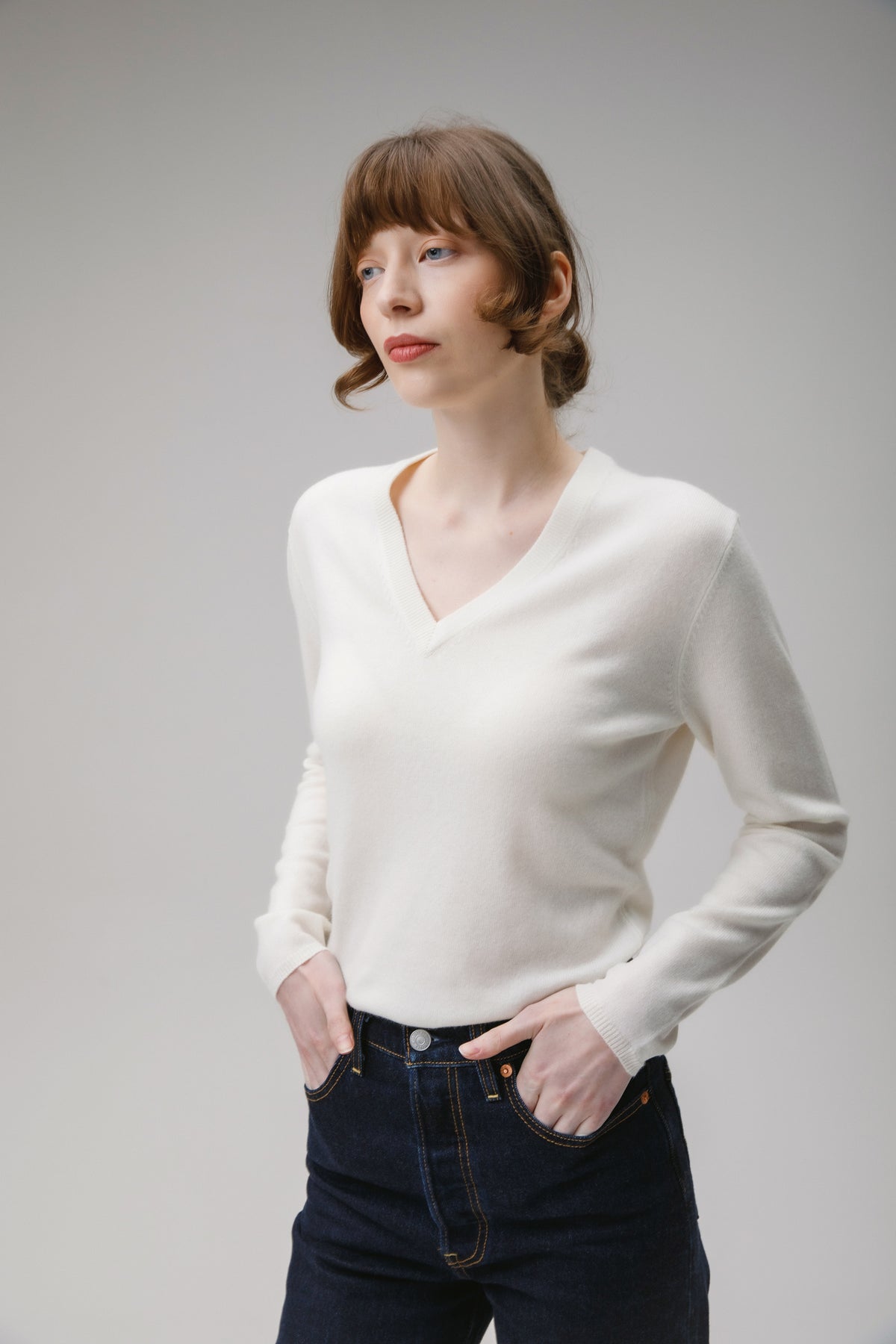 Cashmere V Neck Jumper Soft