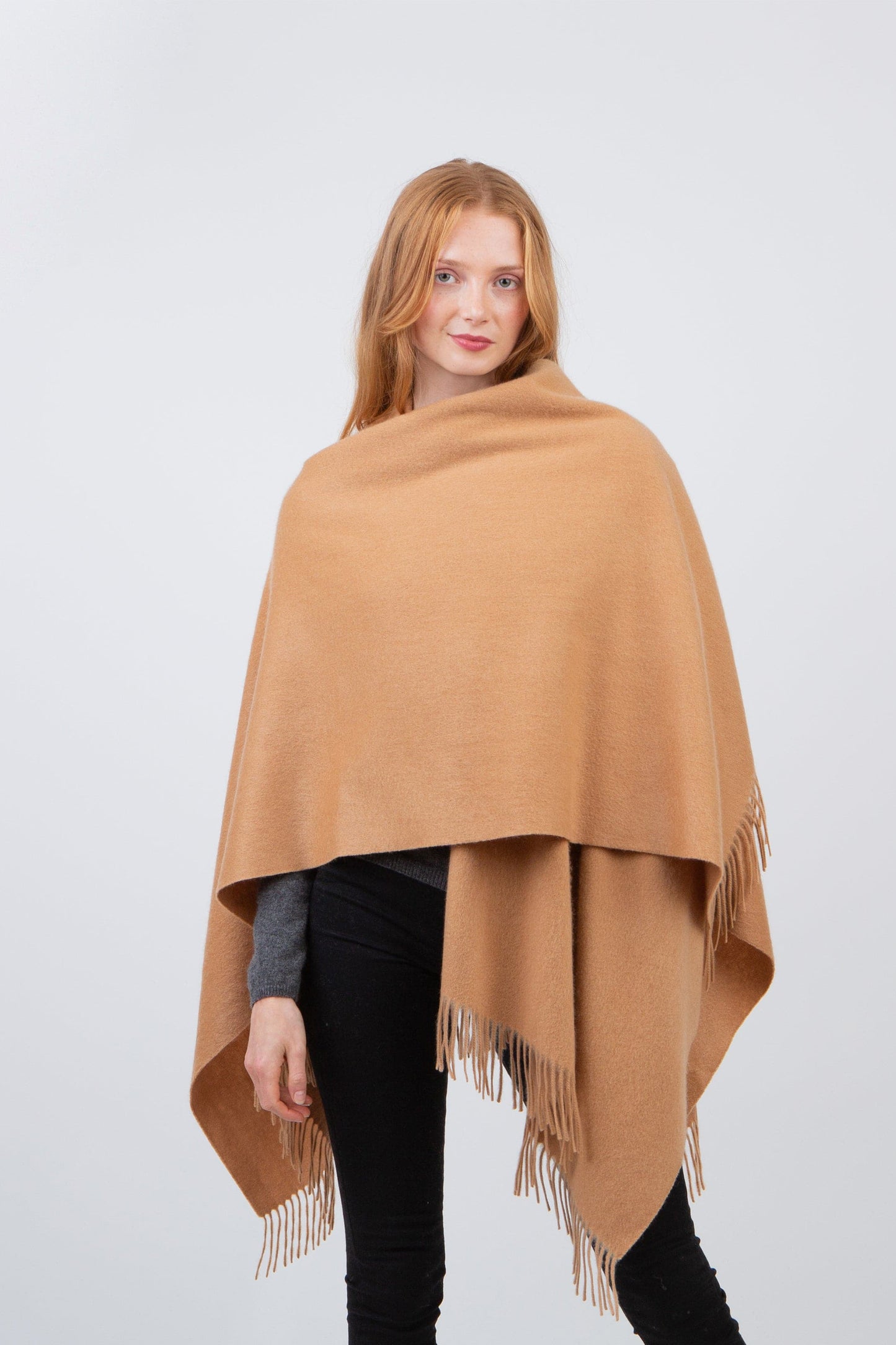 Solid Cashmere Wrap - Vicuna
