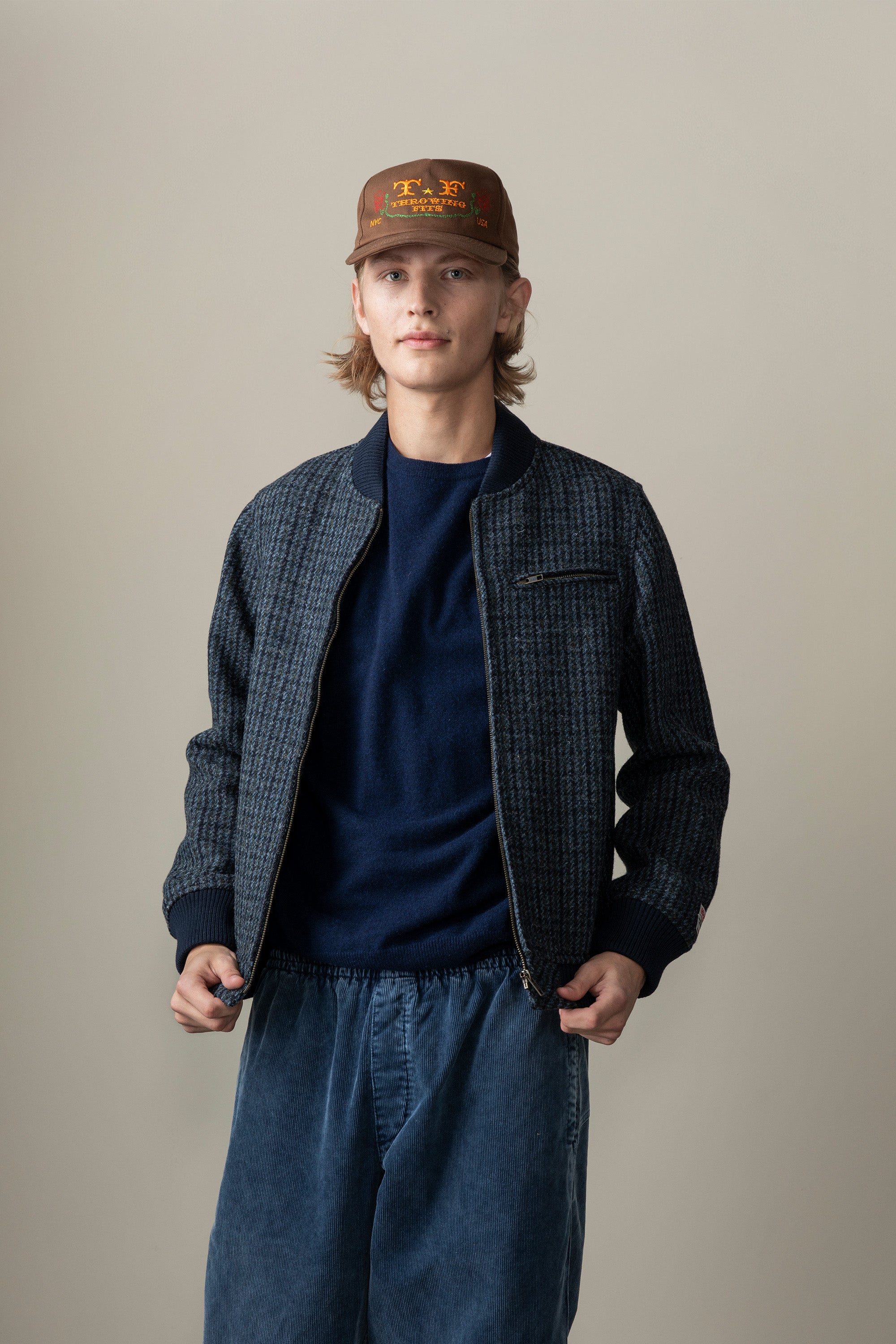 Harris tweed bomber jacket deals