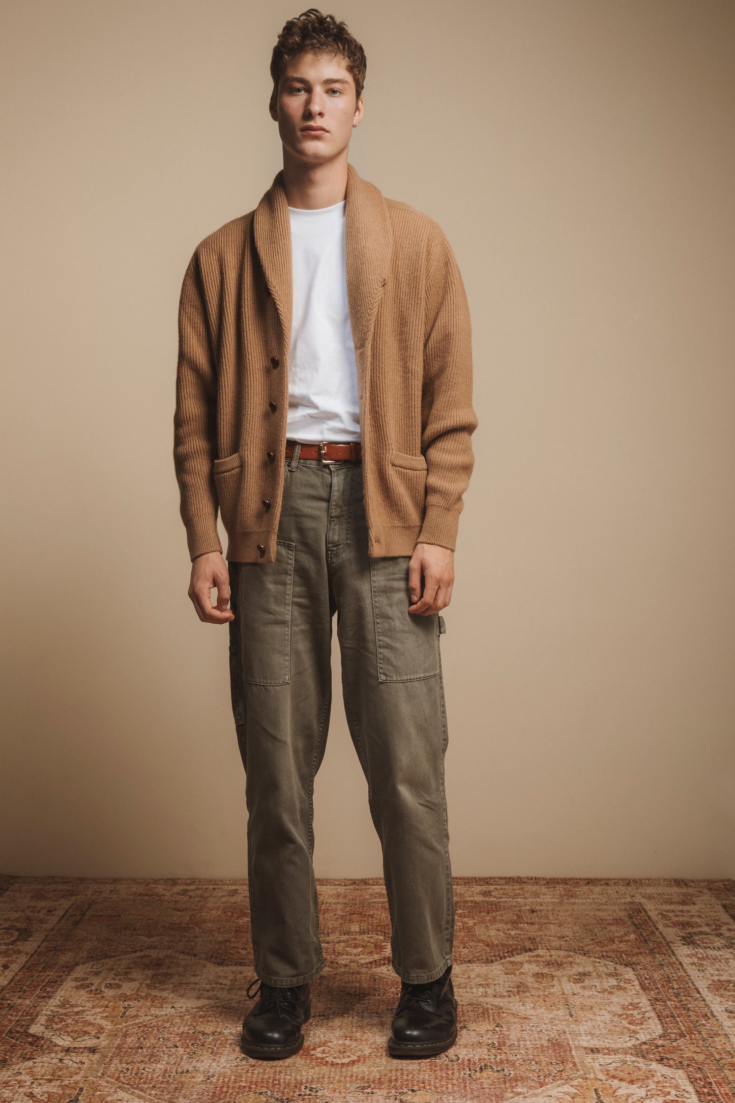 Men's Camelhair Shawl Cardi