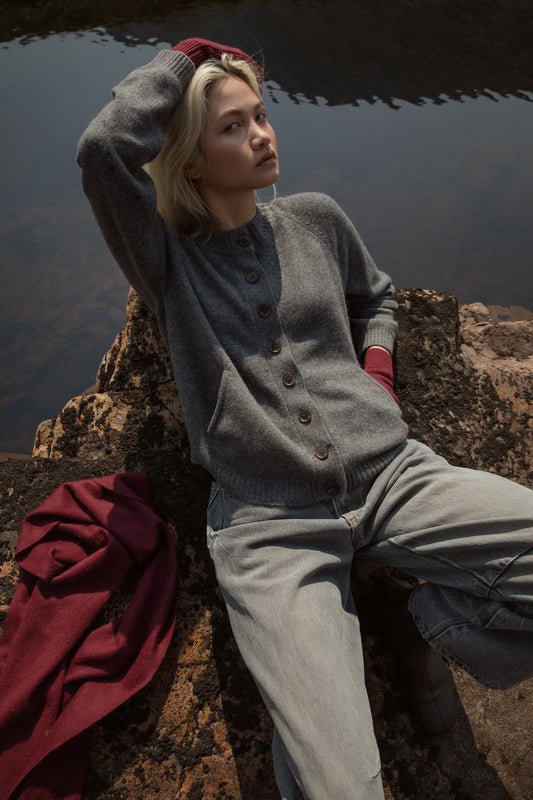 Women’s Canonmills Cashmere Cardigan - Grey