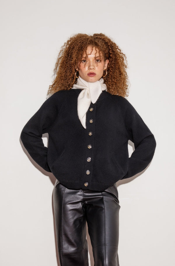 Knitted Cashmere Neck Tie - Cream