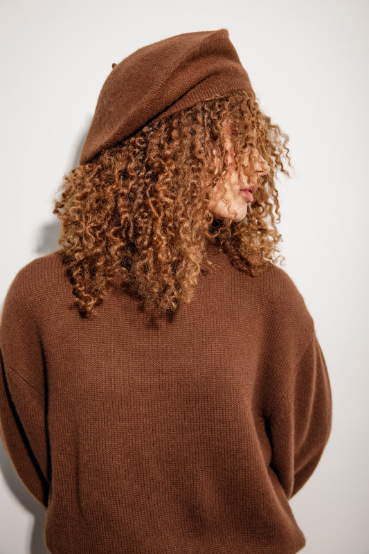 Cashmere Knitted Beret - Coco