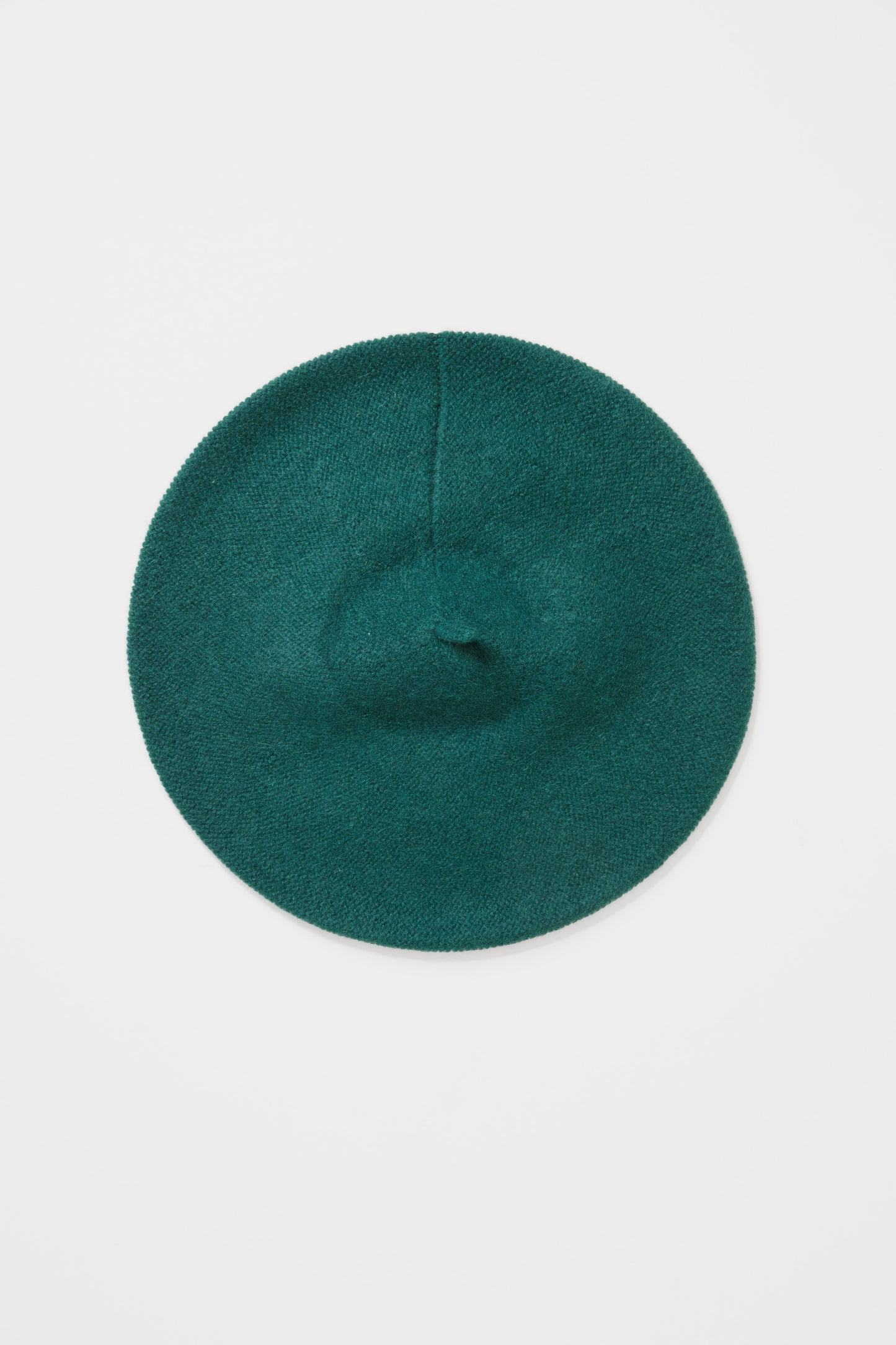 Cashmere Knitted Beret - Forest Green