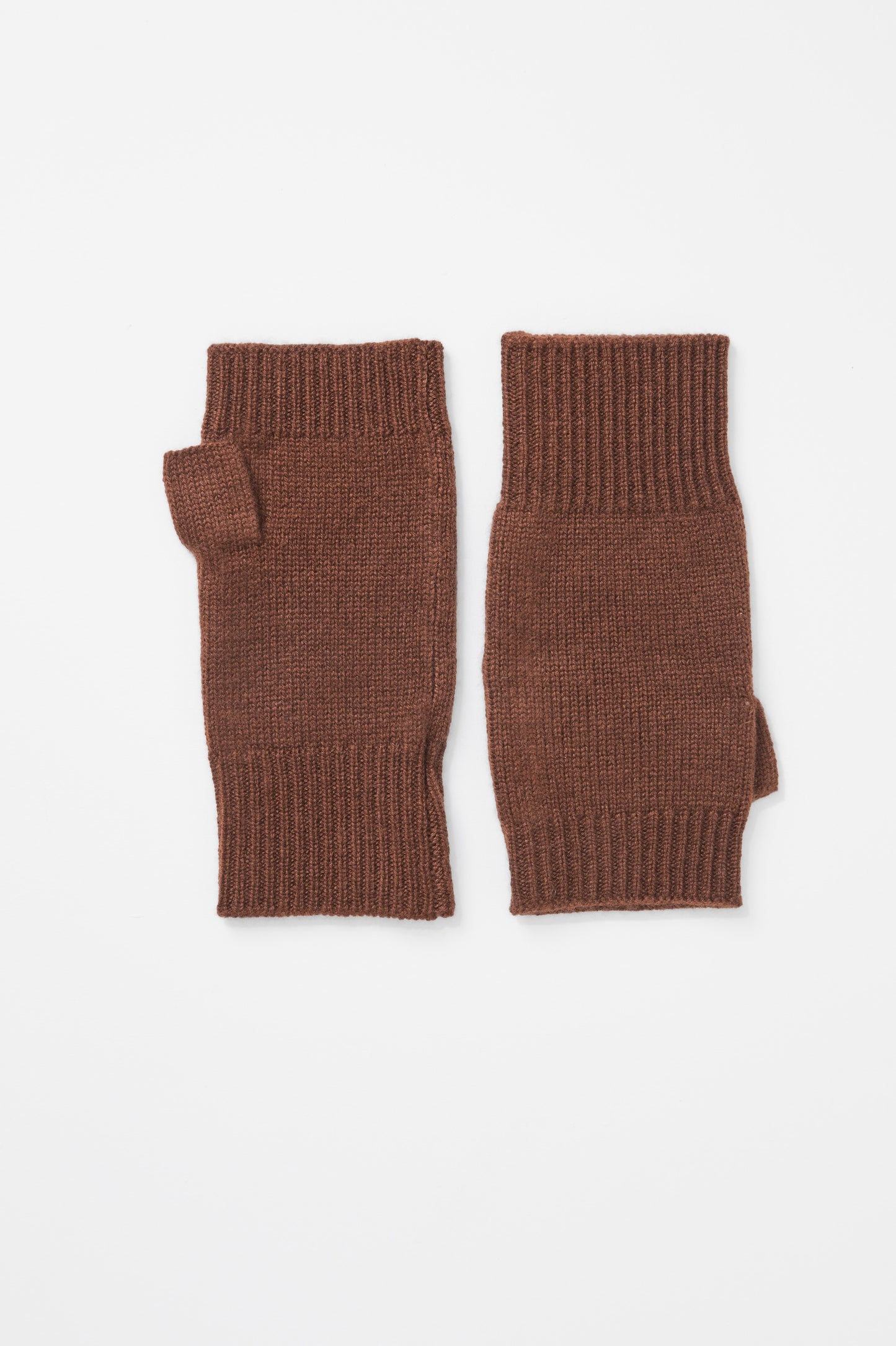 Cashmere Fingerless Mittens - Coco