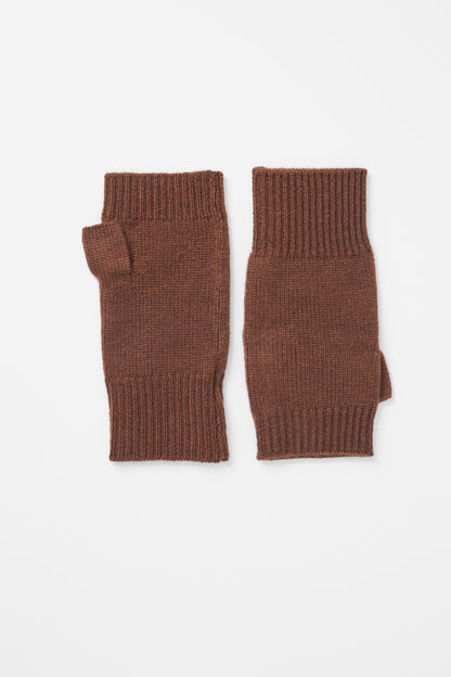 Cashmere Fingerless Mittens - Coco