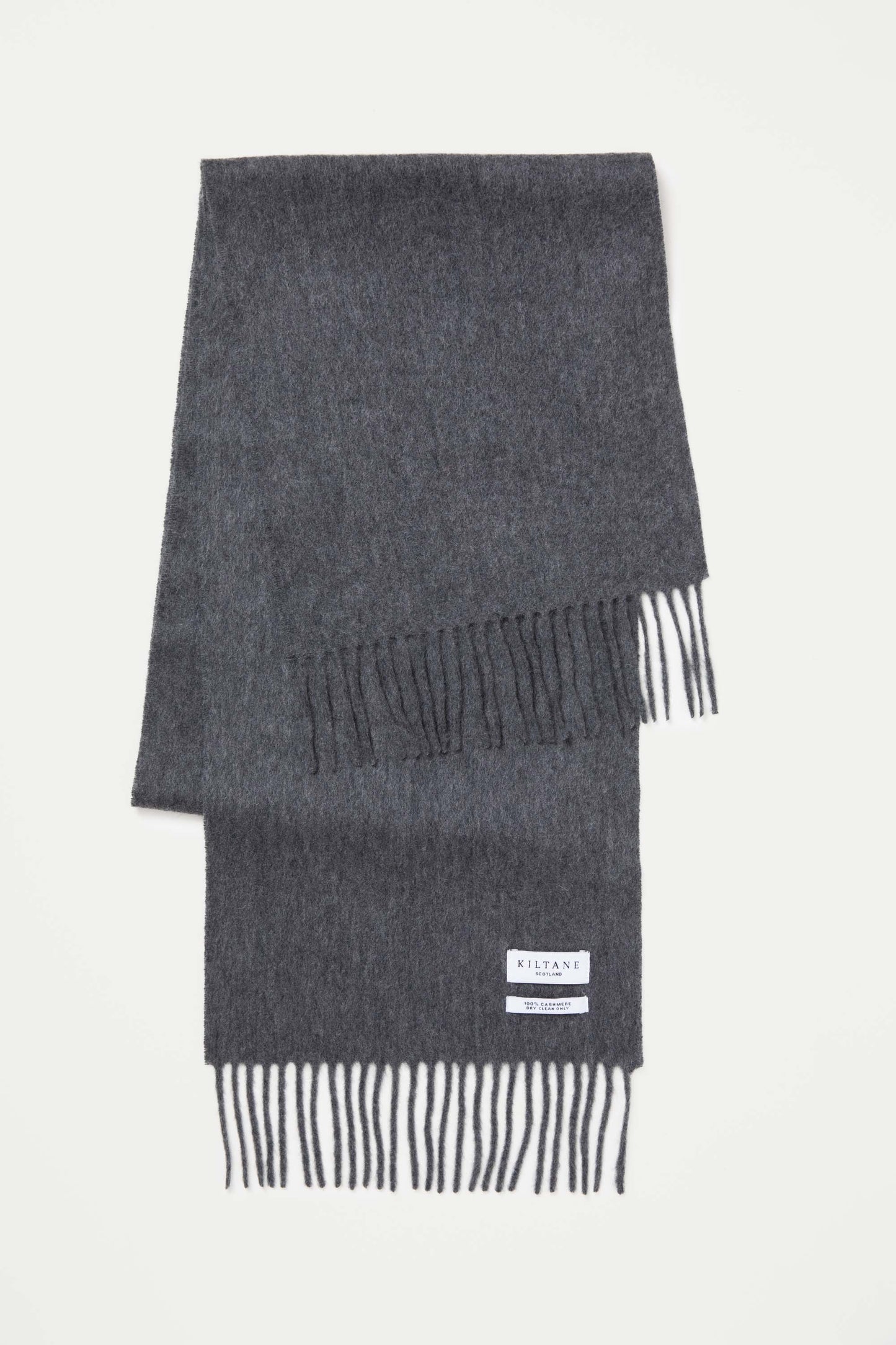Solid Cashmere Scarf - Steinway Grey