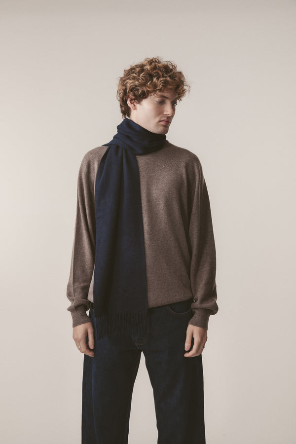 Solid Cashmere Scarf - Dark Navy