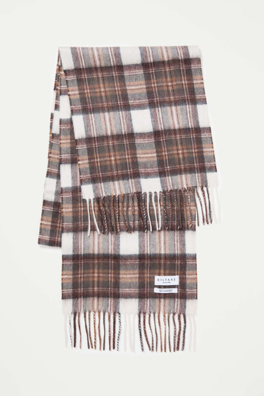 Made In Scotland Heritage Cashmere Scarf - Natural Dress Stewart