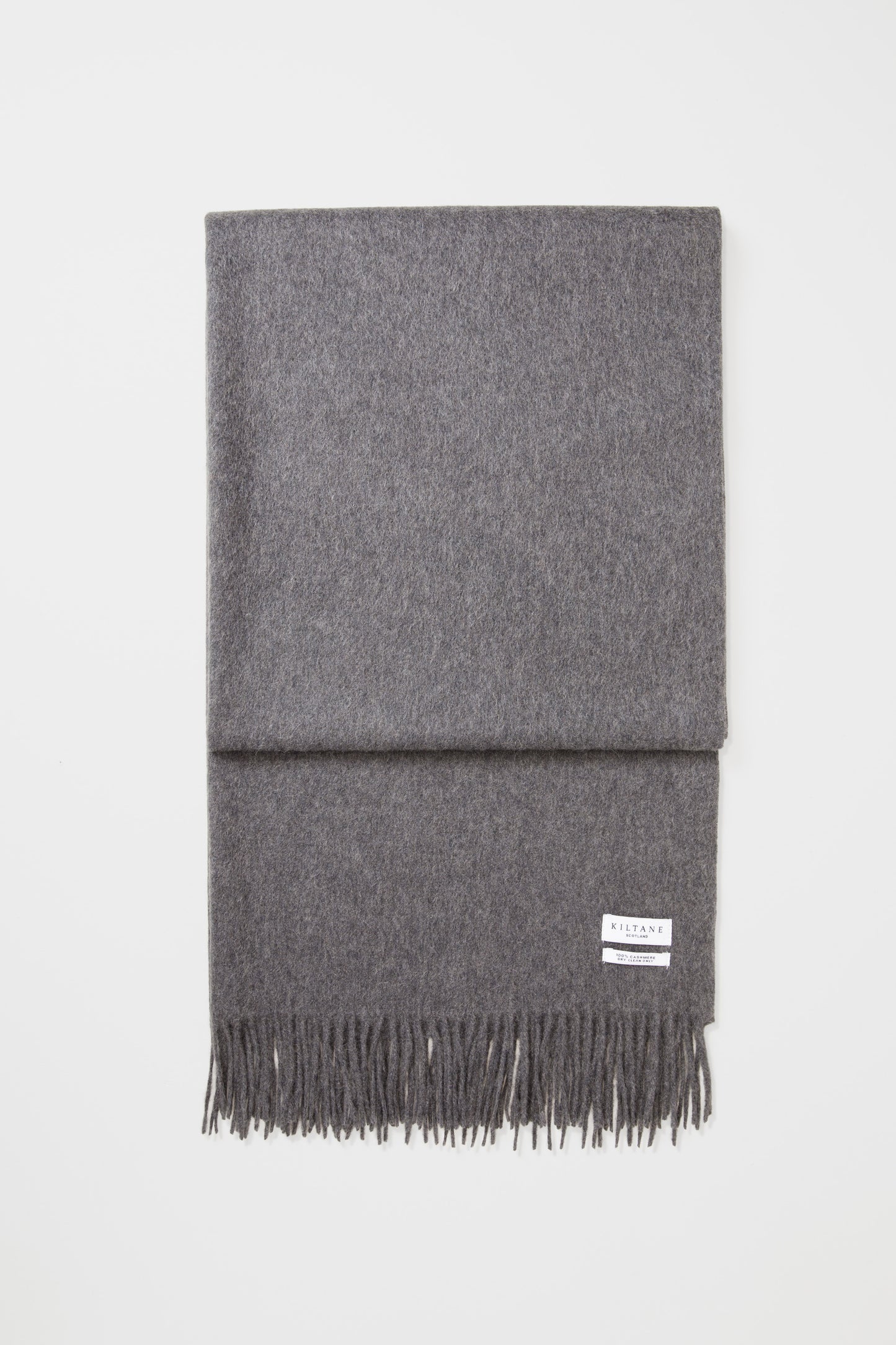 Solid Cashmere Stole - Steinway Grey