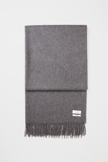 Solid Cashmere Stole - Steinway Grey