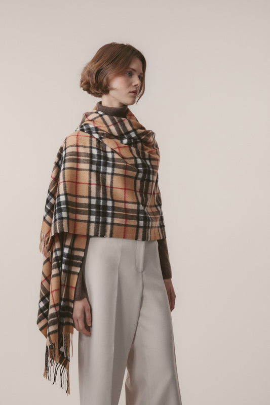 Scotty Thompson Cashmere Stole - Camel