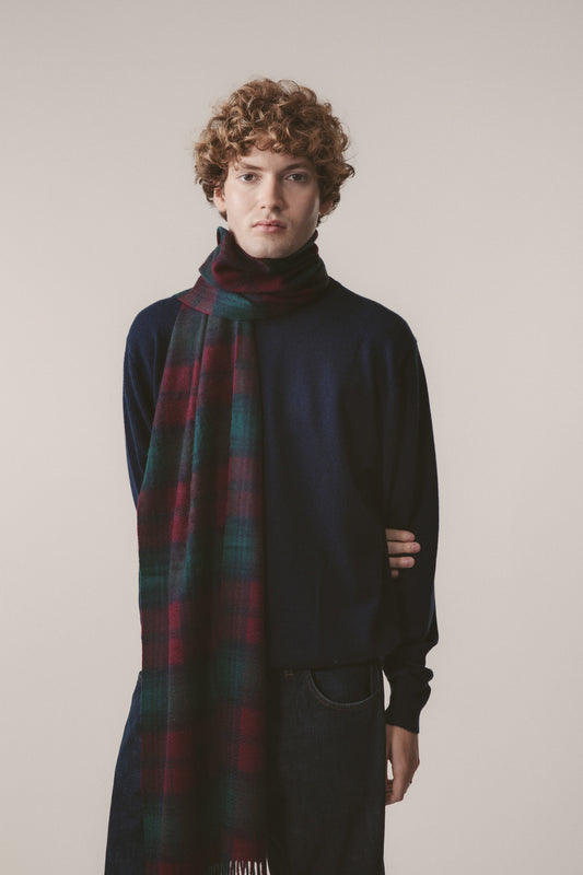 Heritage Tartan Cashmere Wide Scarf - Lindsay