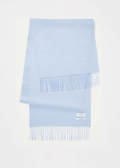 Solid Cashmere Wide Scarf - Blue