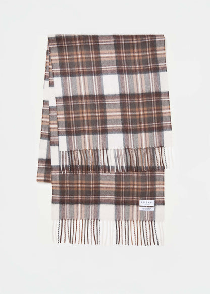 Heritage Tartan Cashmere Wide Scarf - Natural Dress Stewart