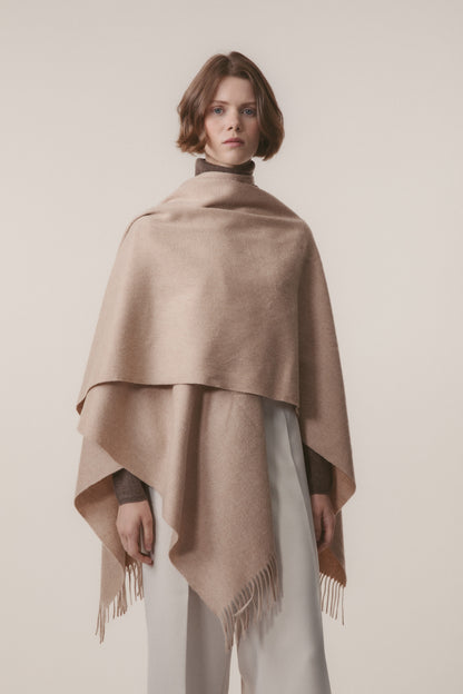 Solid Cashmere Wrap - Vicuna