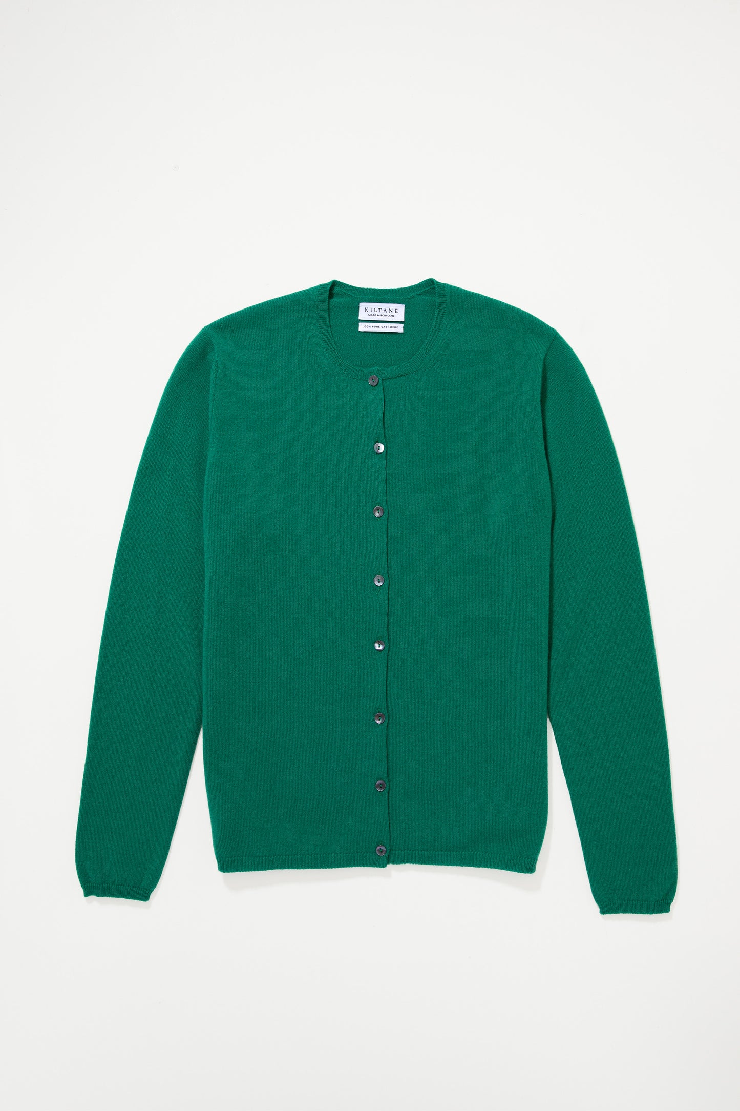 Made in Scotland Cashmere Cardigan in Green