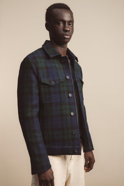 Men's Harris Tweed Sergeant Jacket Blackwatch
