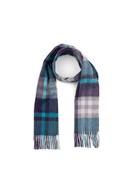 Tartan 2 Cashmere Scarf - Blue