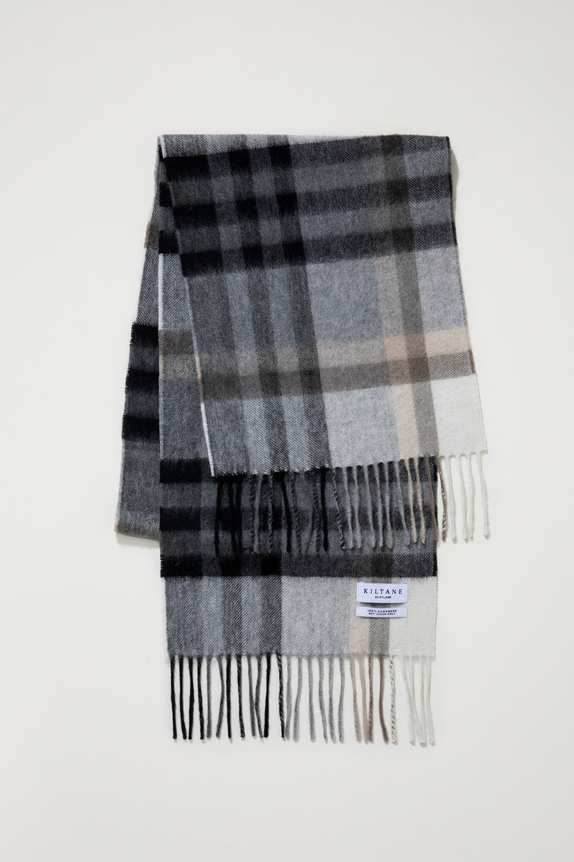 MONOGRAM GRADIENT TARTAN CITY SCARF 180 CM IN COLORFUL CASHMERE 391001