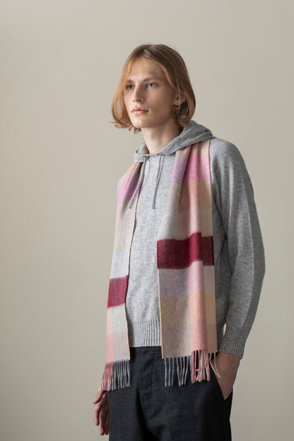 Cashmere Scarf - Summer Fruits 3 Square Check