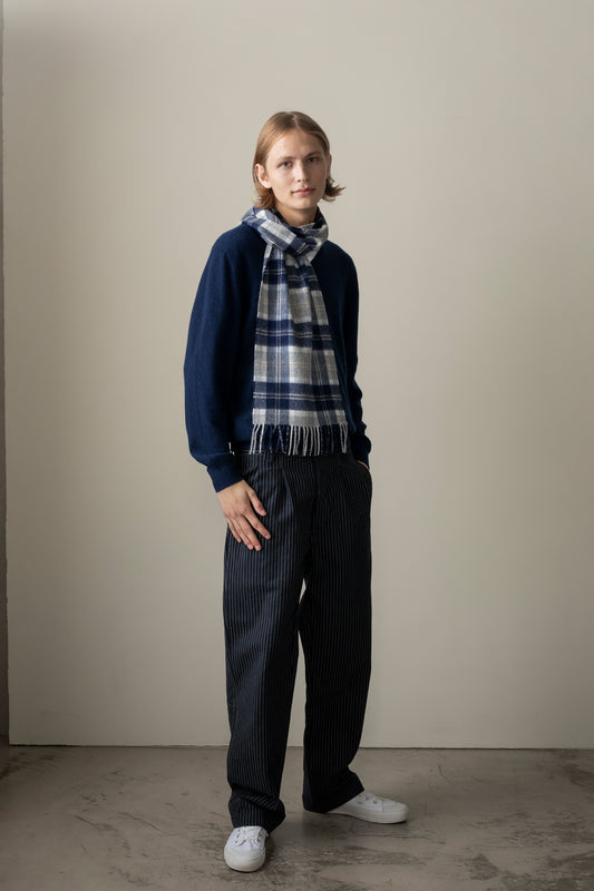 Heritage Tartan Cashmere Scarf - Silver Bannockbane