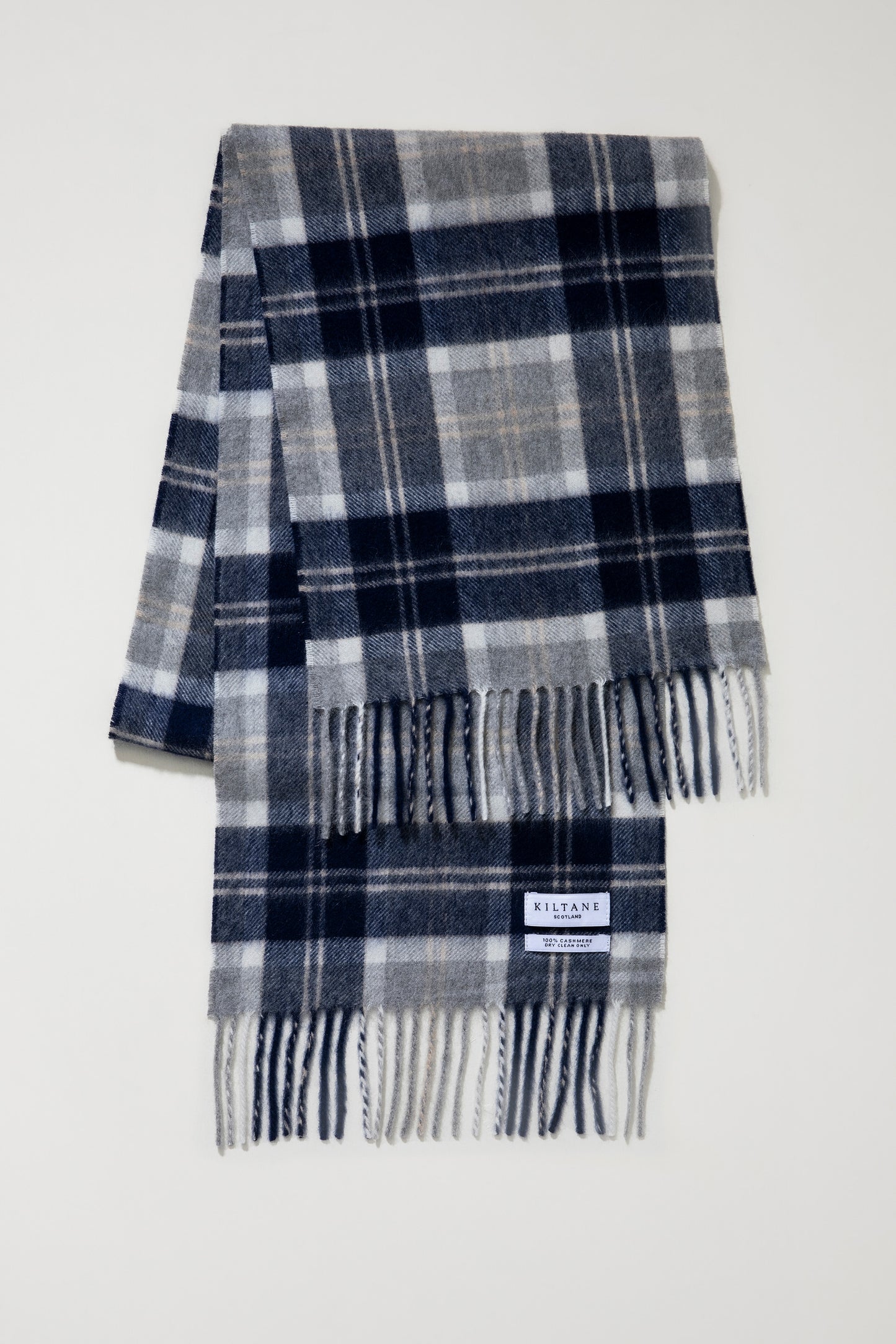 Heritage Tartan Cashmere Scarf - Silver Bannockbane