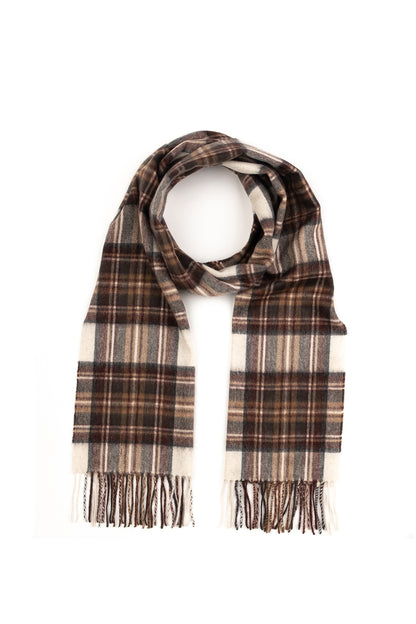 Heritage Tartan Cashmere Wide Scarf - Natural Dress Stewart