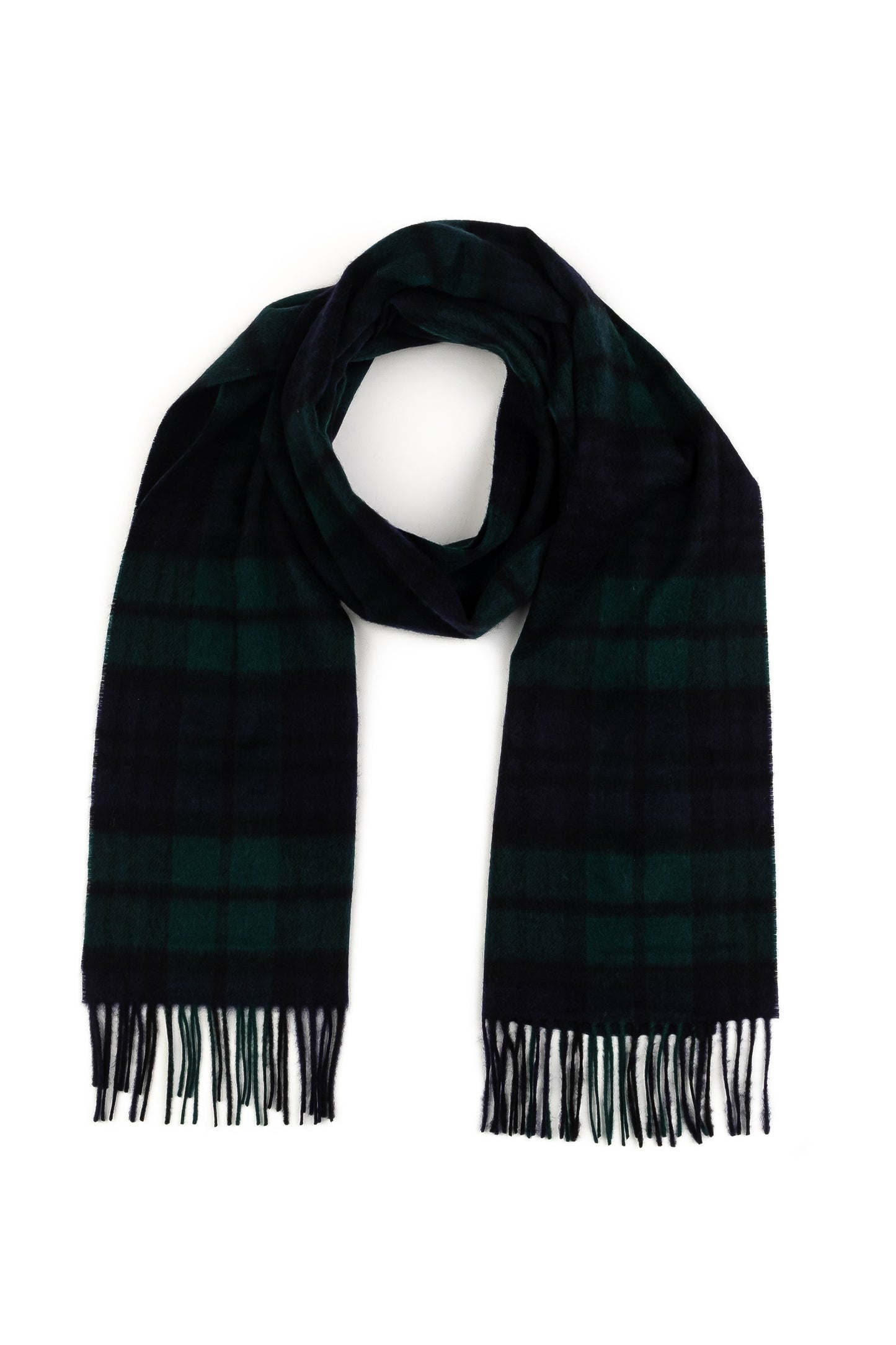 Heritage Tartan Cashmere Wide Scarf - Blackwatch